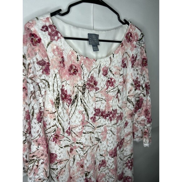 Rabbit Rabbit Rabbit Long Flutter Sleeve Fit & Flare Floral Lace Dress Size 12 - Picture 2 of 9